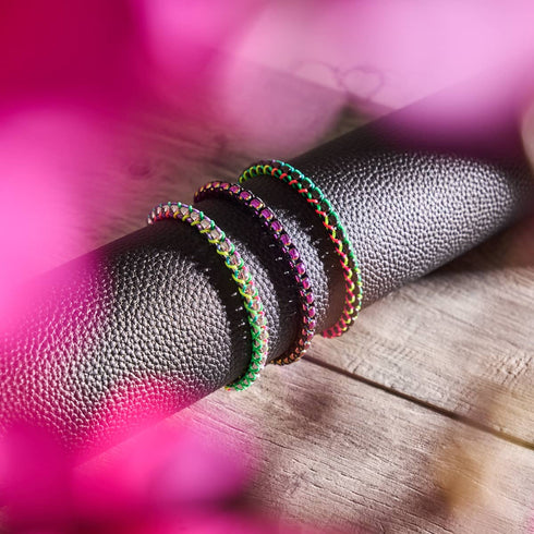 Noir x Argent Licorne | Bracelet Maillons Catena
